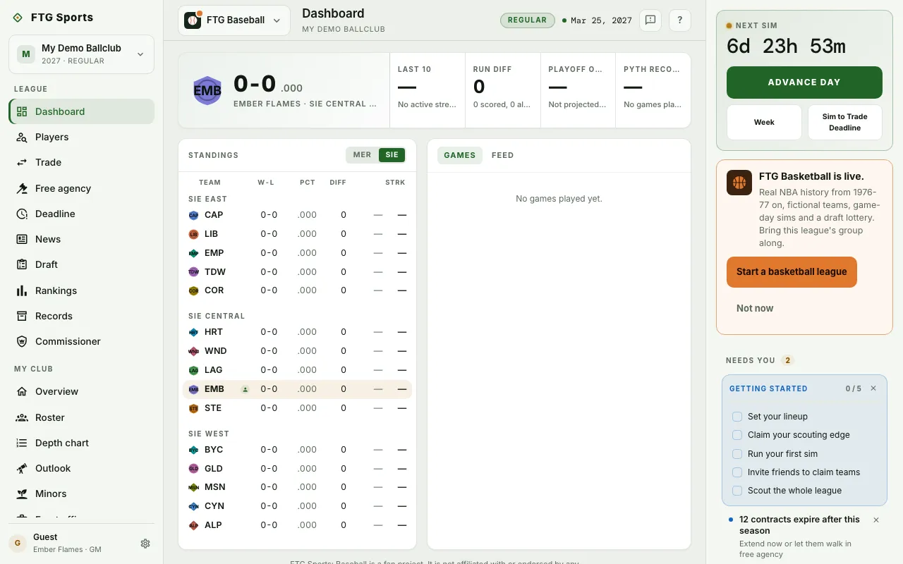 Dashboard screen