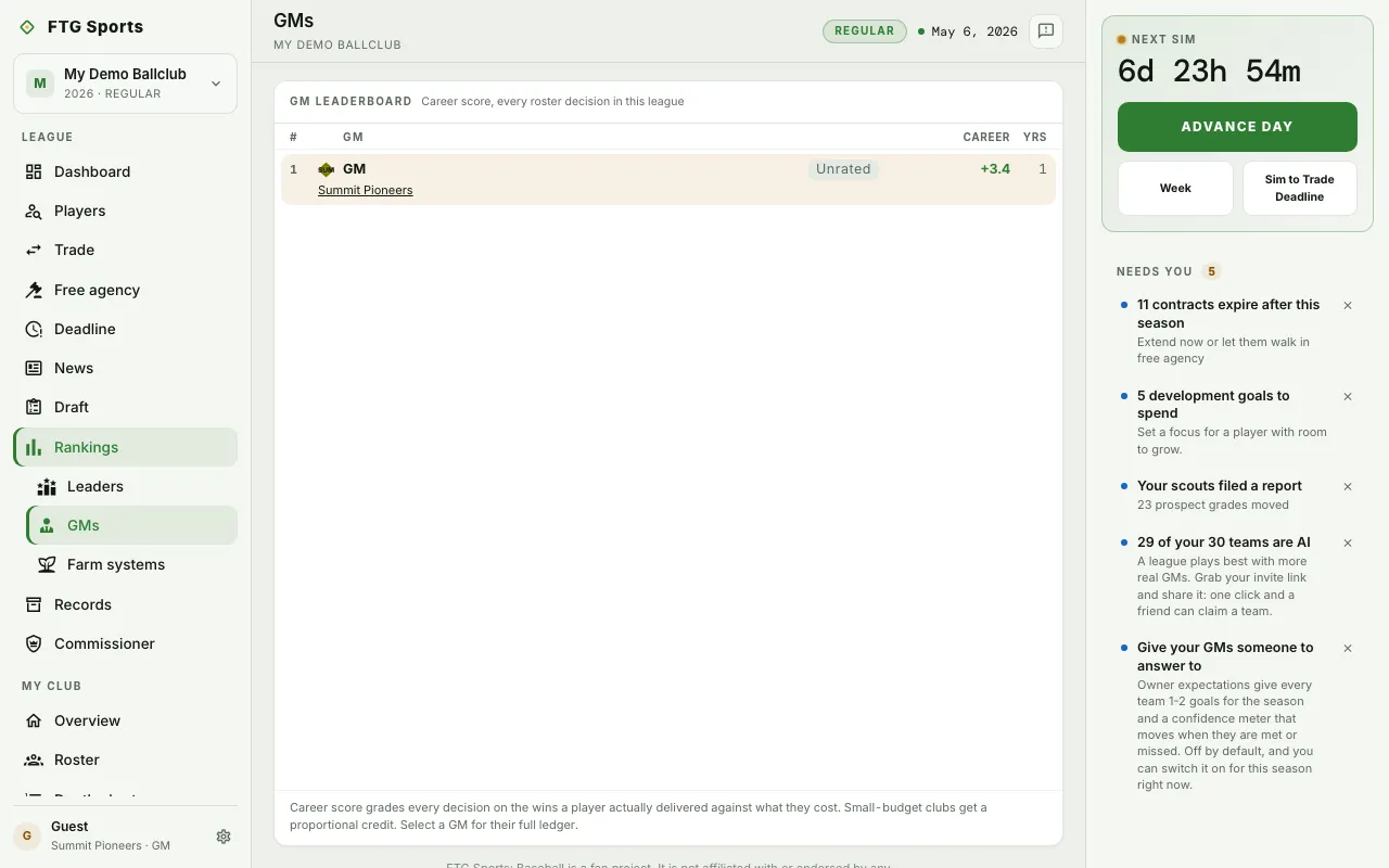 GMs screen
