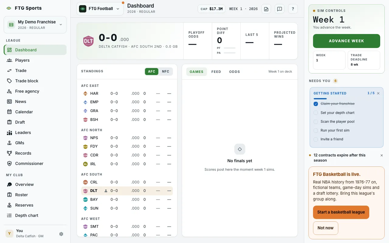 Dashboard screen