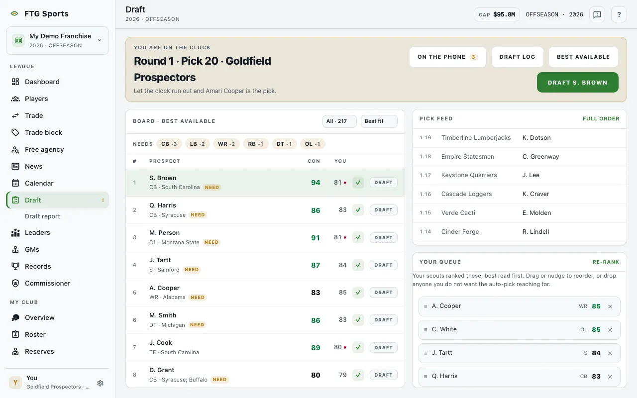 Draft screen