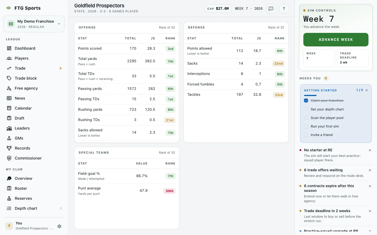 Stats screen